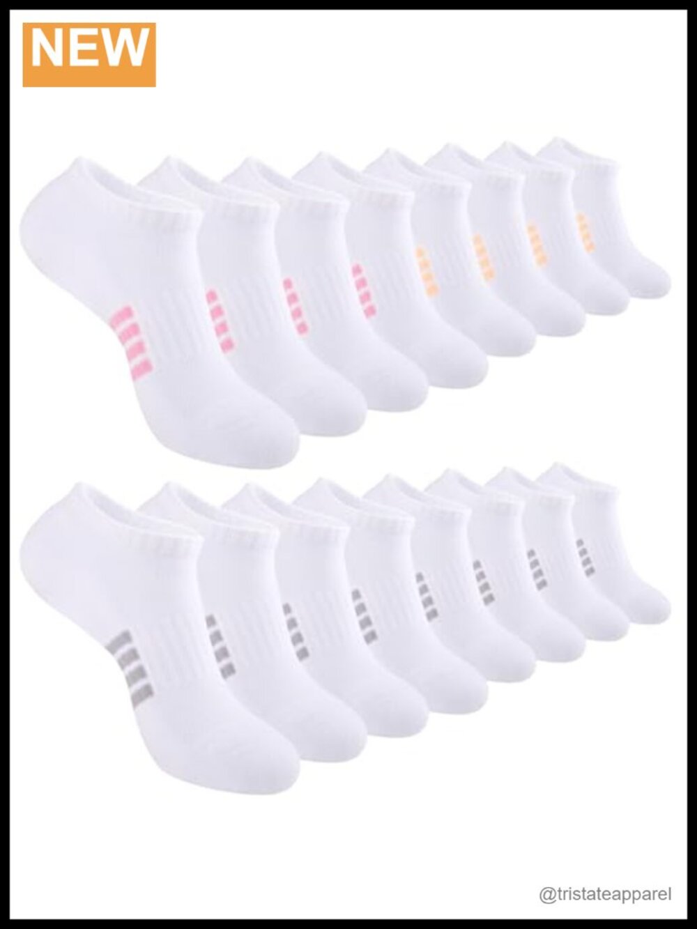 8 Pairs Womens Ankle Socks Cotton Cushioned Breathable Athletic Running